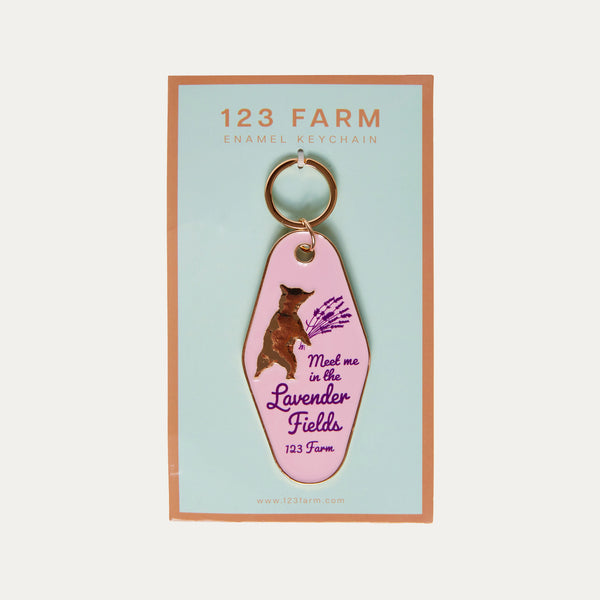 123 Farm Enamel Keychain