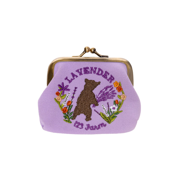 Clutch Coin Purse - Lavender Bear