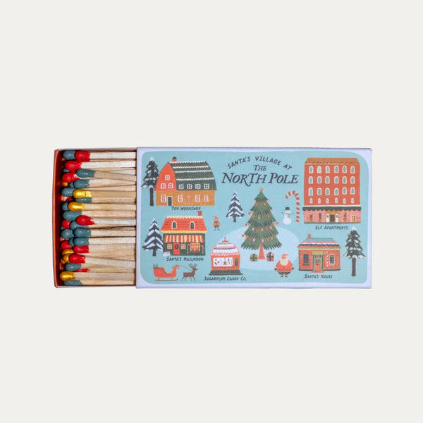 Santa Village Match Box - Long (3.78")