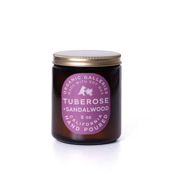 Candle - Organic Galleries Label - Tuberose + Sandalwood