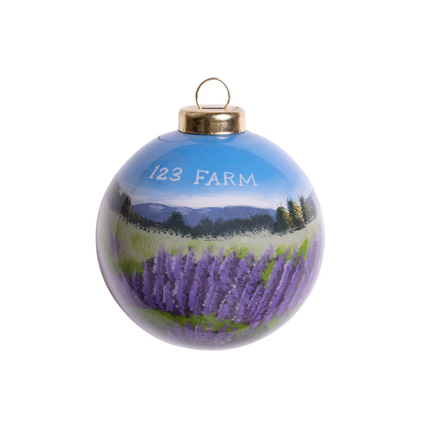 Glass Ball Ornament - Lavender Field