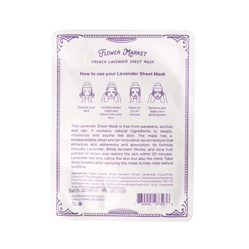 French Lavender Face Sheet Mask